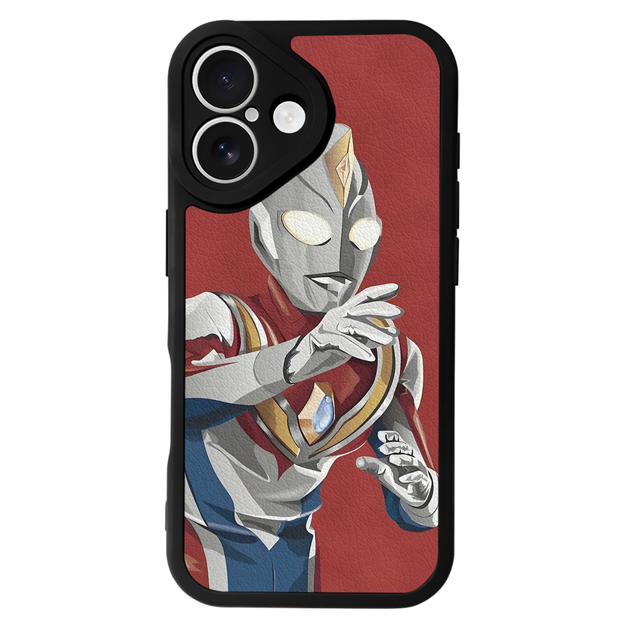 （画像用） ウルトラマン Ultraman 【iPhone 16シリーズ対応】シリコンスマホケース（レザー調） 材質：シリコン